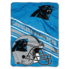 Carolina Panthers Blanket 60x80 Raschel Slant Design