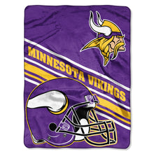 Minnesota Vikings Blanket 60x80 Raschel Slant Design