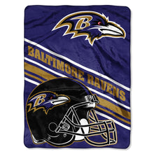 Baltimore Ravens Blanket 60x80 Raschel Slant Design