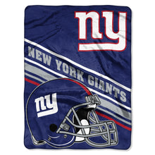 New York Giants Blanket 60x80 Raschel Slant Design