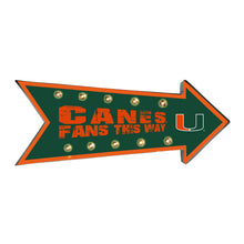 Miami Hurricanes Sign Running Light Marquee