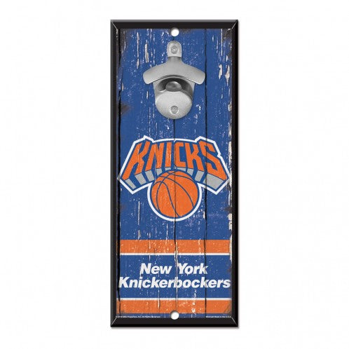 New York Knicks Sign Wood 5x11 Bottle Opener