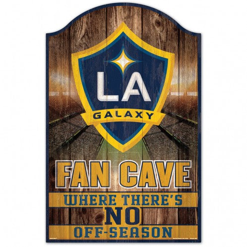 Los Angeles Galaxy Sign 11x17 Wood Fan Cave Design - Special Order