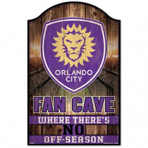 Orlando City SC Sign 11x17 Wood Fan Cave Design - Special Order