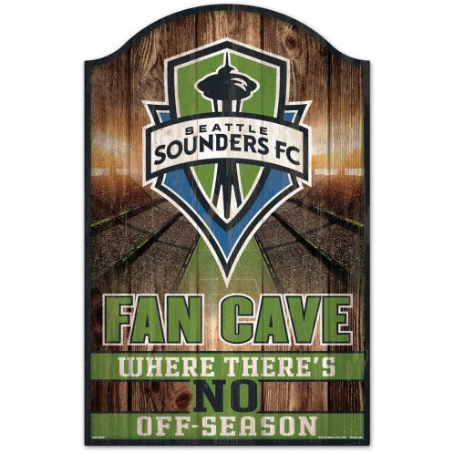 Seattle Sounders FC Sign 11x17 Wood Fan Cave Design - Special Order