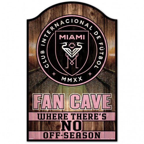 Inter Miami CF Sign 11x17 Wood Fan Cave Design - Special Order