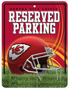 Kansas City Chiefs Sign Metal Parking
