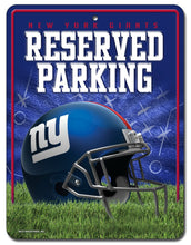 New York Giants Sign Metal Parking