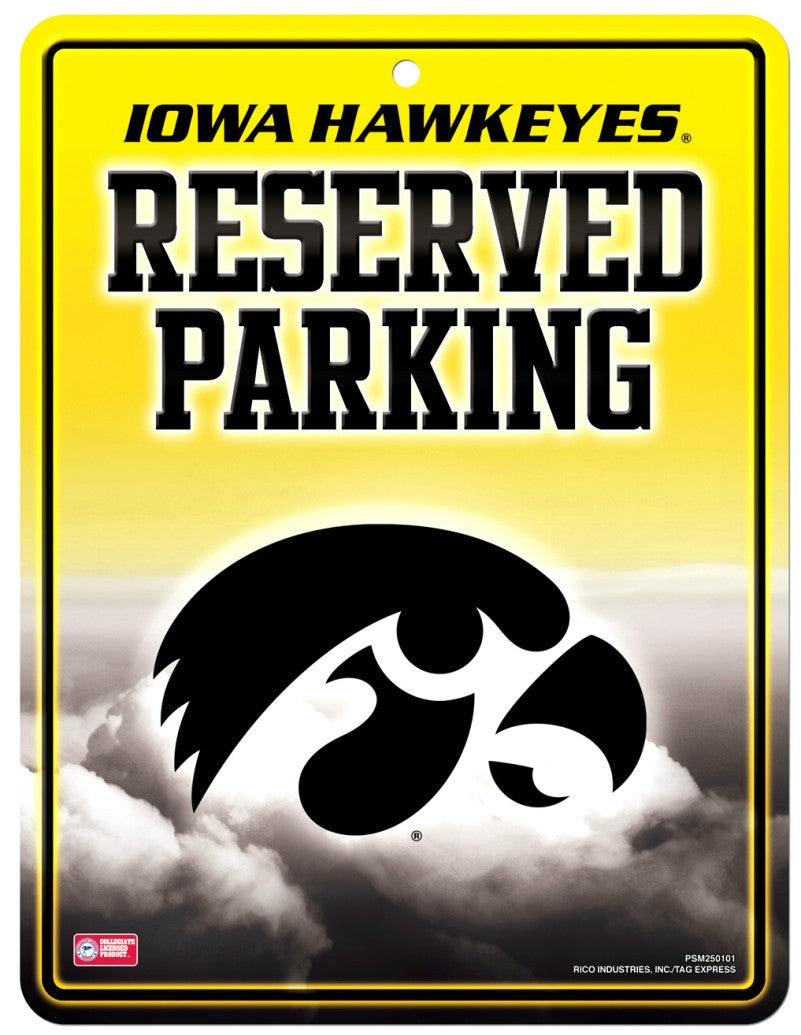 Iowa Hawkeyes Sign Metal Parking