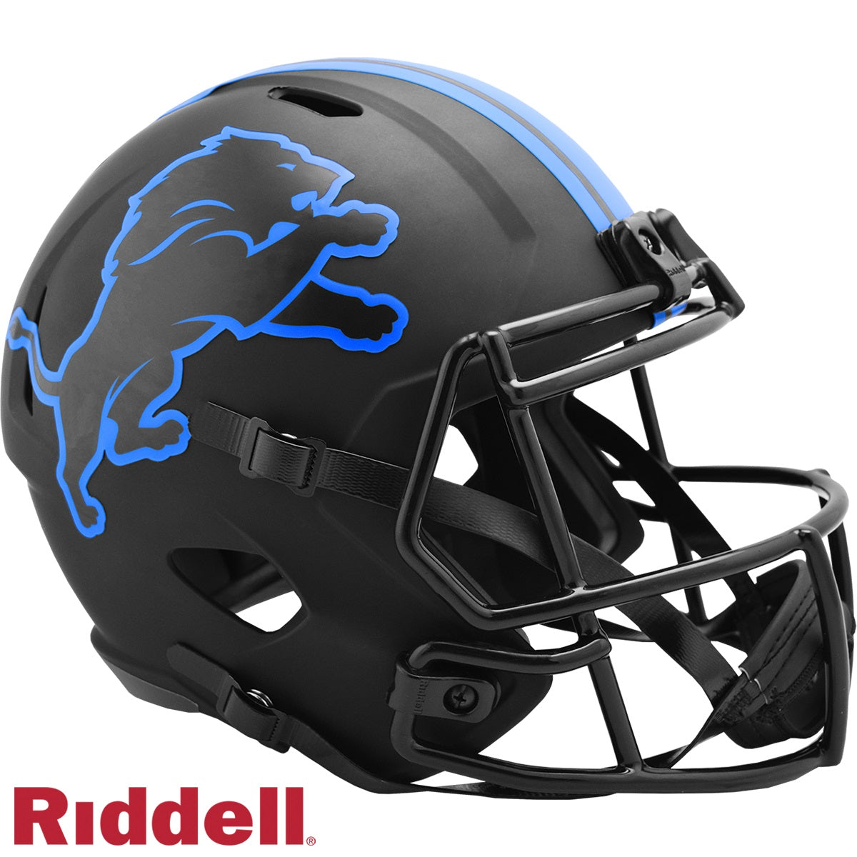 Detroit Lions Helmet Riddell Replica Full Size Speed Style Eclipse Alternate