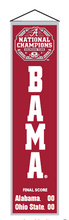 Alabama 2020 National Championship Heritage Banner