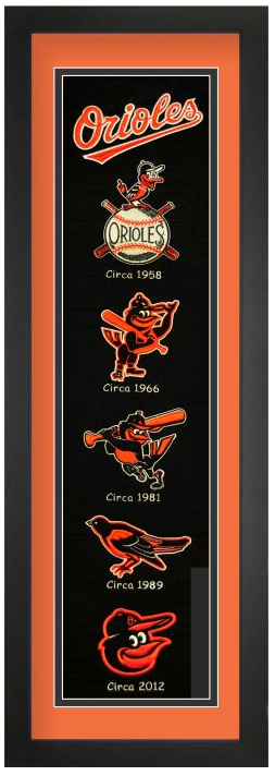 Baltimore Orioles MLB Heritage Framed Embroidery