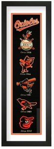 Baltimore Orioles MLB Heritage Framed Embroidery