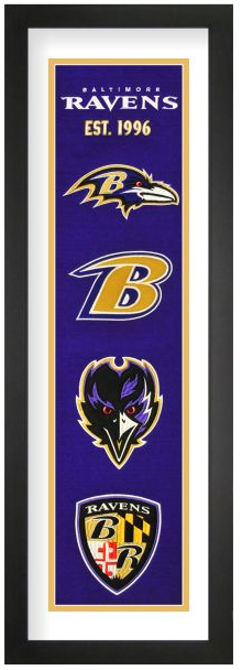 Baltimore Ravens NFL Heritage Framed Embroidery