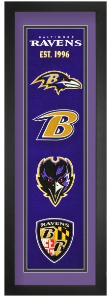 Baltimore Ravens NFL Heritage Framed Embroidery