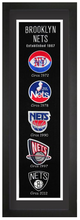 Brooklyn Nets NBA Heritage Framed Embroidery