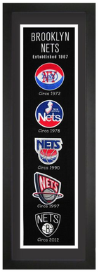 Brooklyn Nets NBA Heritage Framed Embroidery