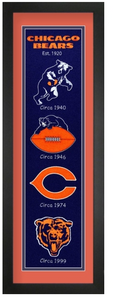 Chicago Bears Heritage Framed Embroidery