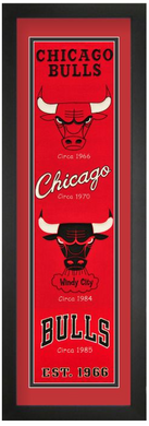 Chicago Bulls NBA Heritage Framed Embroidery