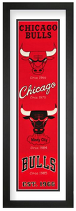Chicago Bulls NBA Heritage Framed Embroidery