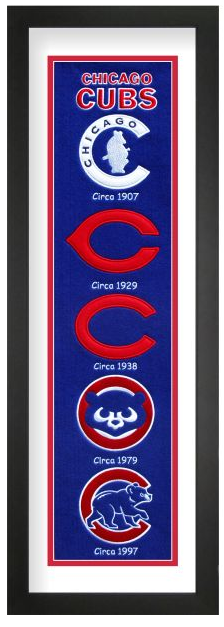 Chicago Cubs Baseball Heritage Framed Embroidery