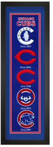 Chicago Cubs Baseball Heritage Framed Embroidery