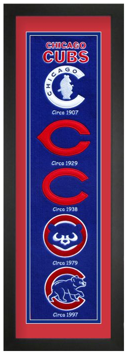 Chicago Cubs Baseball Heritage Framed Embroidery