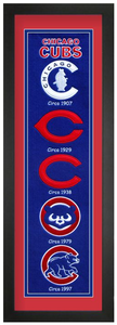 Chicago Cubs Baseball Heritage Framed Embroidery