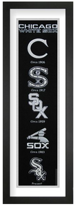 Chicago White Sox Baseball Heritage Framed Embroidery