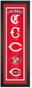 Cincinnati Reds Baseball Heritage Framed Embroidery