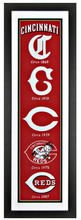 Cincinnati Reds Baseball Heritage Framed Embroidery