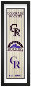 Colorado Rockies Baseball Heritage Framed Embroidery