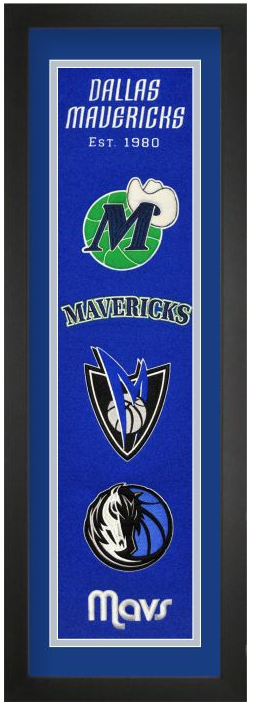Dallas Mavericks NBA Heritage Framed Embroidery