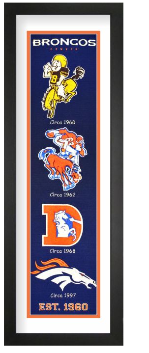 Denver Broncos NFL Heritage Framed Embroidery