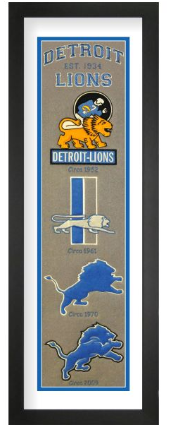 Detroit Lions NFL Heritage Framed Embroidery