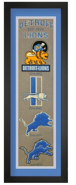 Detroit Lions NFL Heritage Framed Embroidery