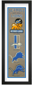 Detroit Lions NFL Heritage Framed Embroidery