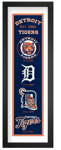 Detroit Tigers MLB Heritage Framed Embroidery