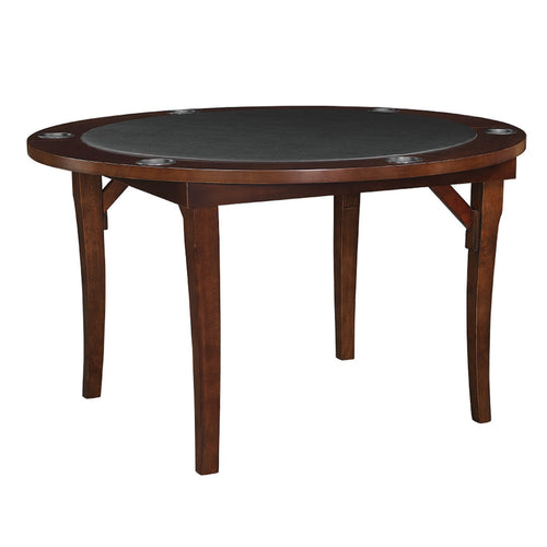 48 Inch Round Adjustable Poker Table, Cappuccino