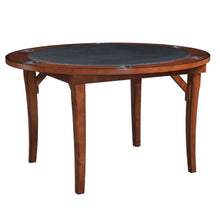 48 Inch Round Adjustable Poker Table, Chestnut