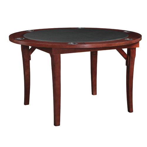 48 Inch Round Adjustable Poker Table, English Tudor