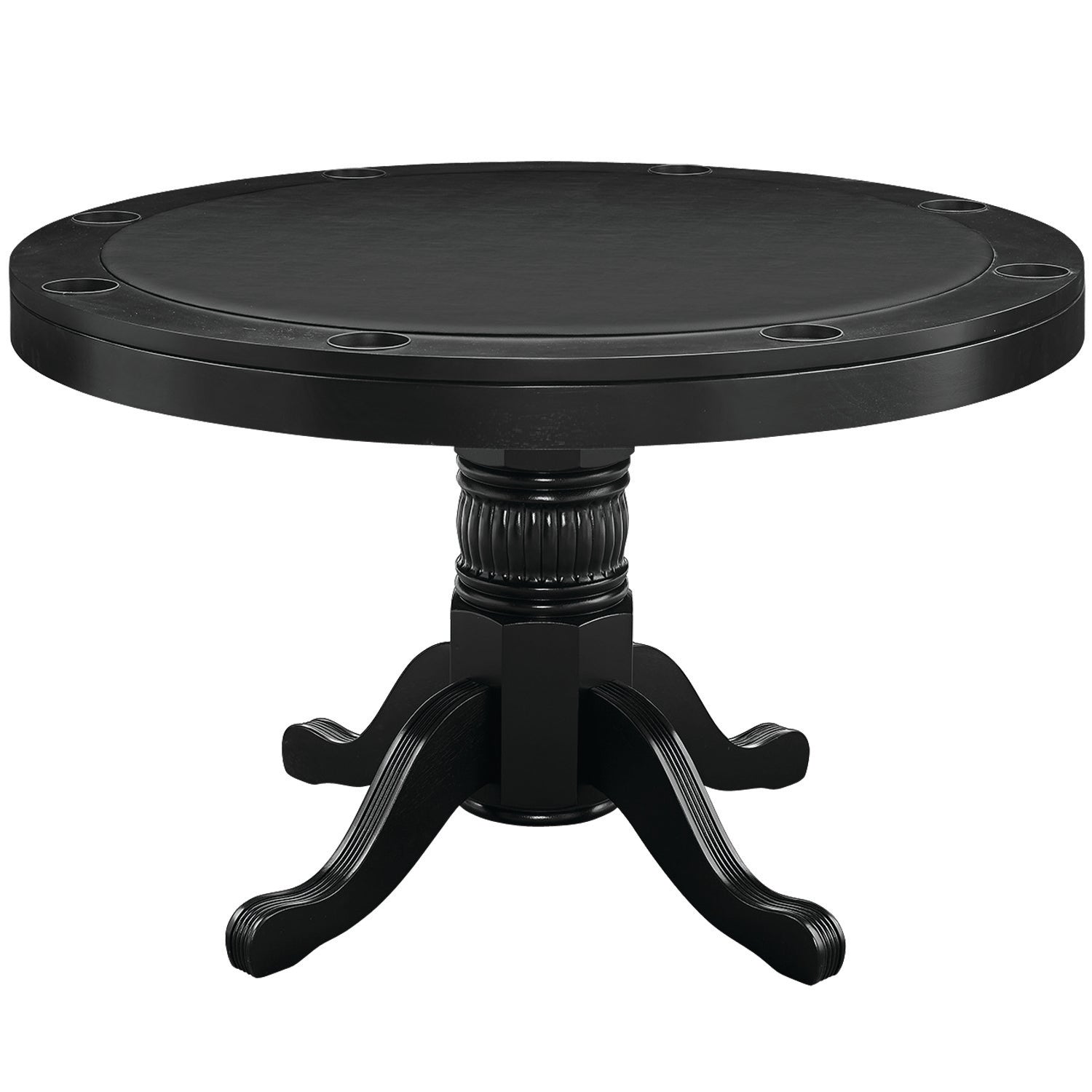 48 Inch Round Black Poker Table