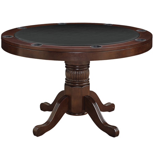 48 Inch Round Cappuccino Poker Table