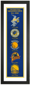 Golden State Warriors NBA Heritage Framed Embroidery