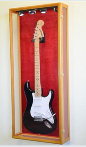 Clear Viewing Guitar Display Case Cabinet Wall Rack