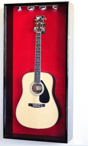 Large Acoustic Guitar Display Case Cabinet Wall Rack