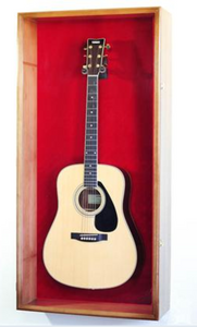 Large Acoustic Guitar Display Case Cabinet Wall Rack