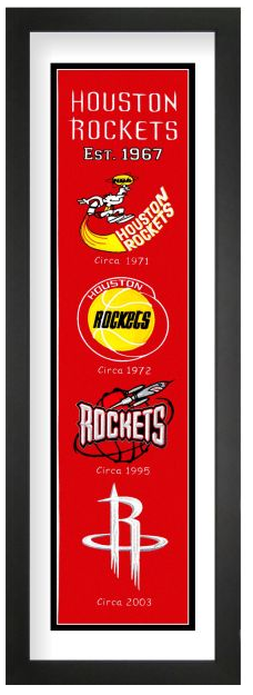 Houston Rockets NBA Heritage Framed Embroidery