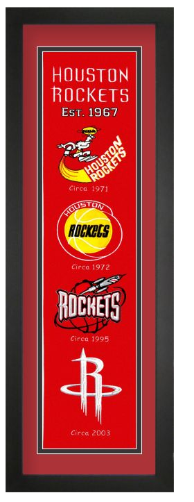 Houston Rockets NBA Heritage Framed Embroidery