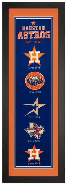 Houston Astros Baseball Heritage Framed Embroidery
